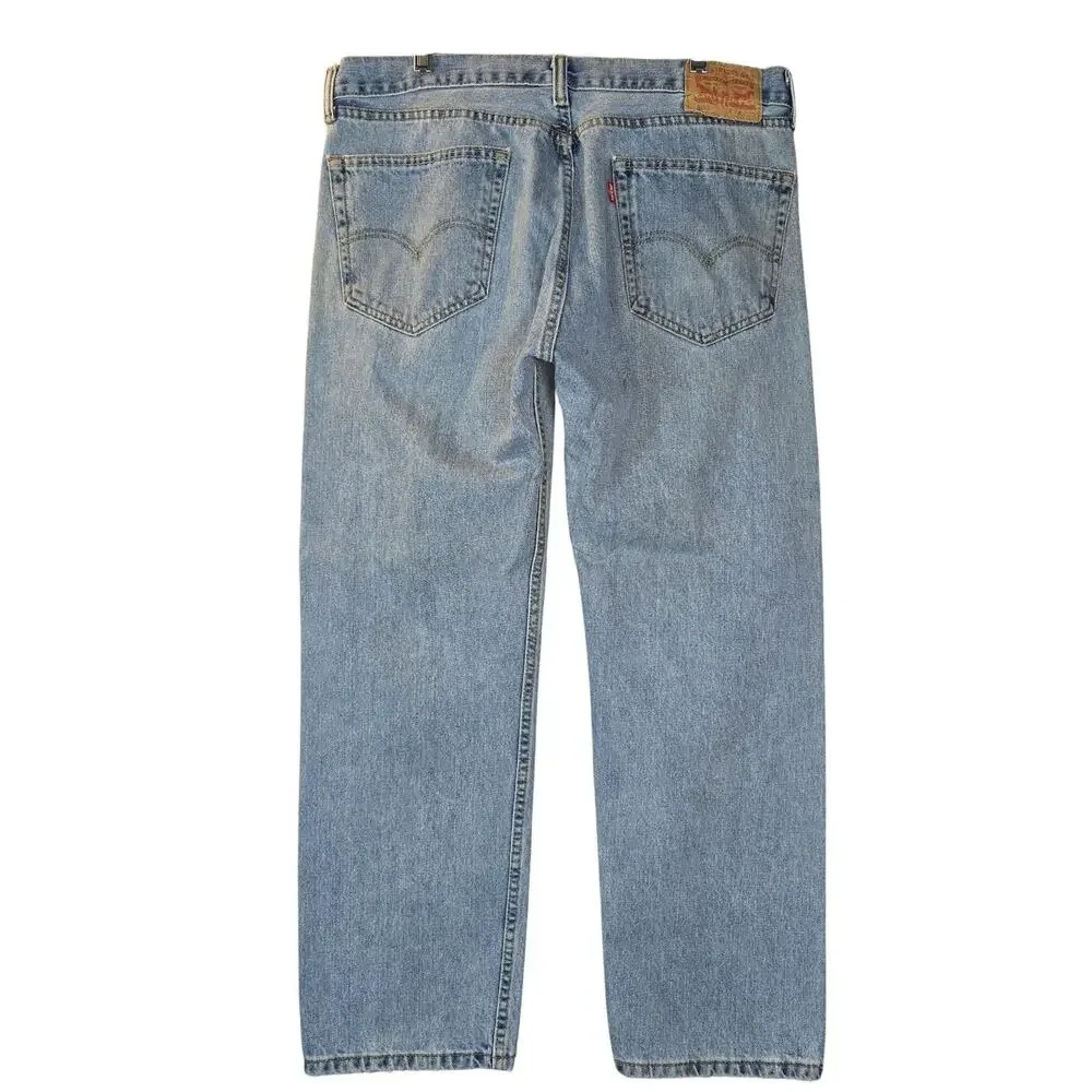 Levi's‎ 505 Men's W36 L29 Regular Fit Straight Leg Light Wash Blue Jeans Outdoor